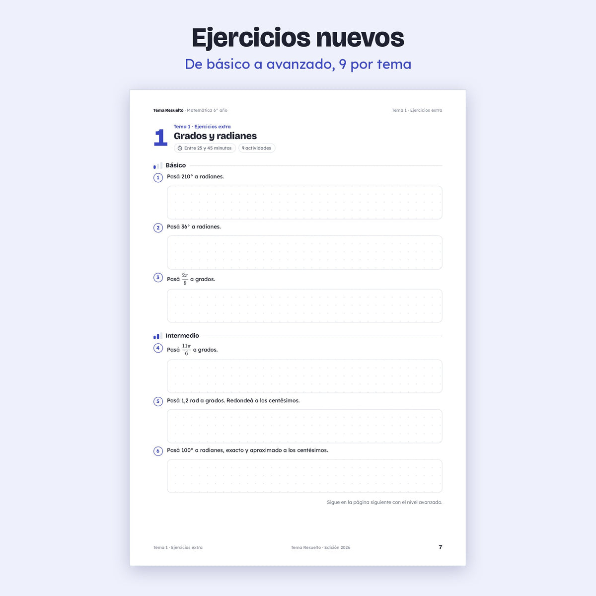 6to año (5to CABA) · Ejercicios extra del año