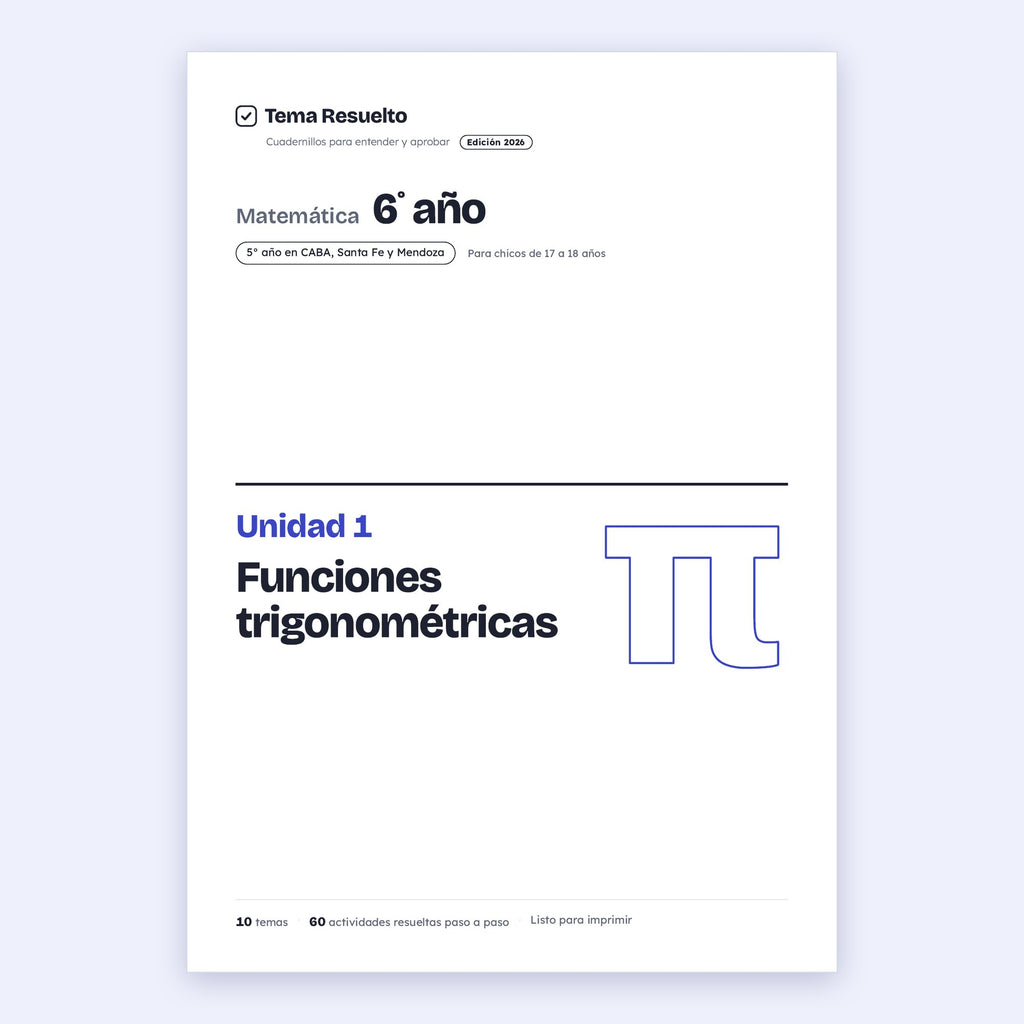 6to año (5to CABA) · Unidad 1: Funciones trigonométricas