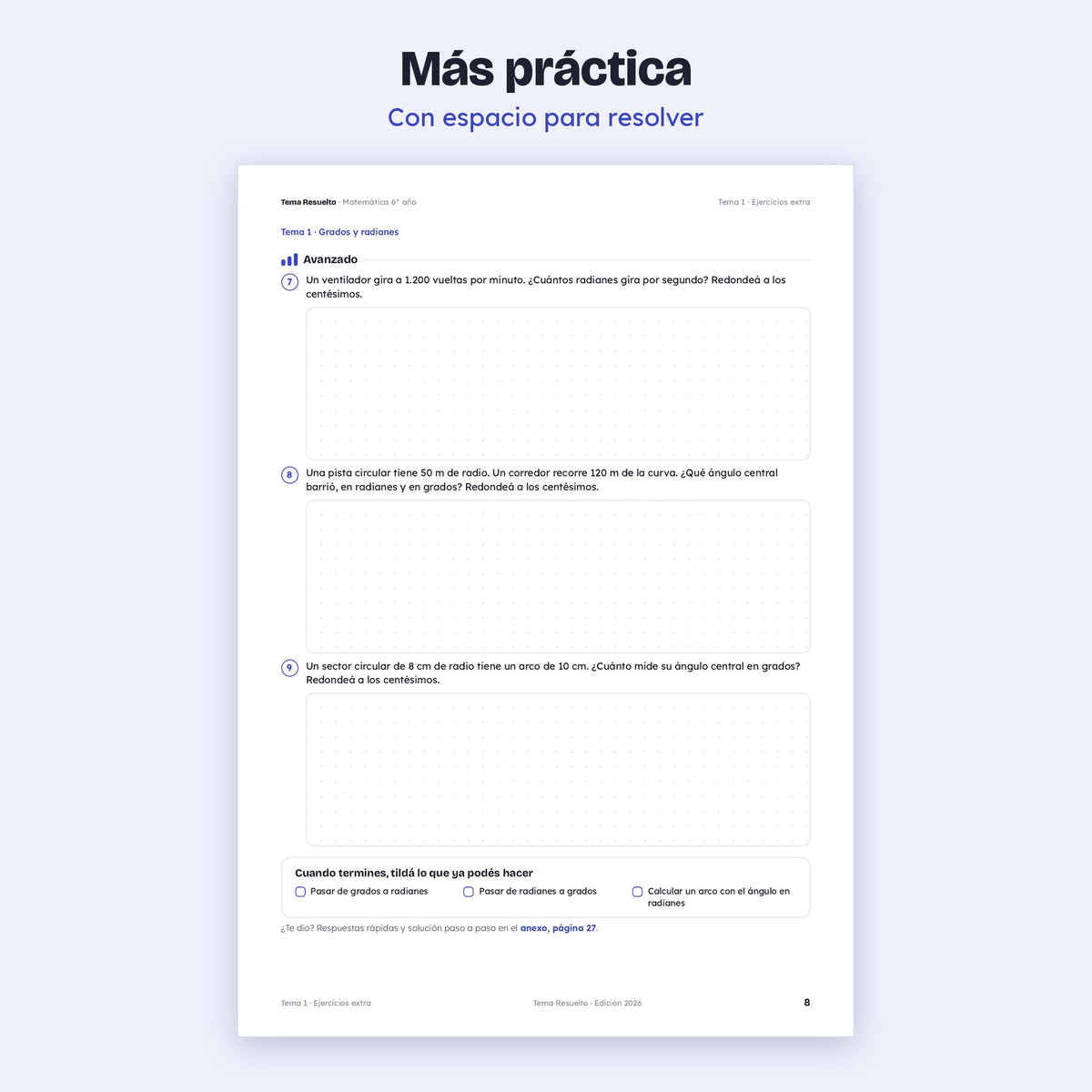 6to año (5to CABA) · Unidad 1: Ejercicios extra