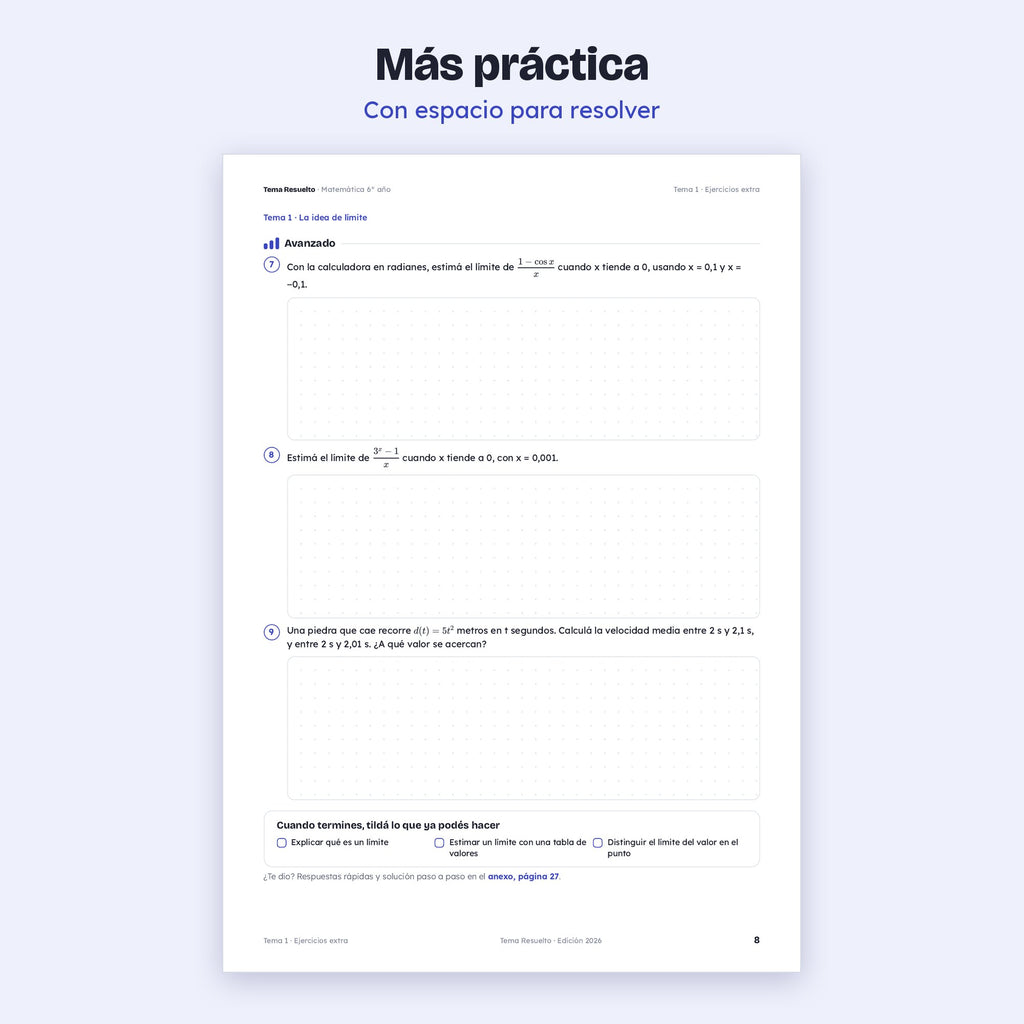 6to año (5to CABA) · Unidad 2: Ejercicios extra