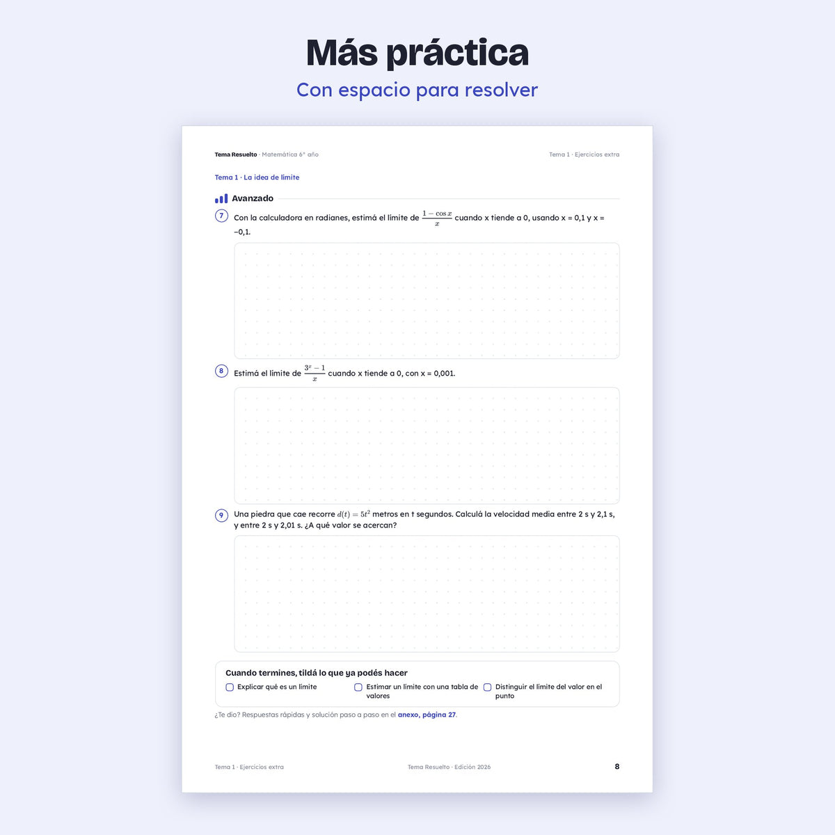 6to año (5to CABA) · Unidad 2: Ejercicios extra