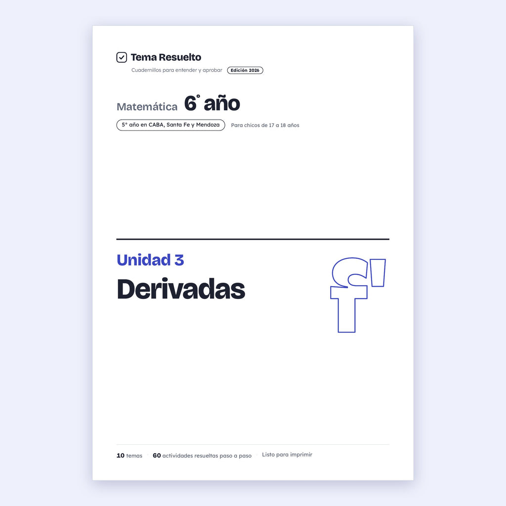 6to año (5to CABA) · Unidad 3: Derivadas