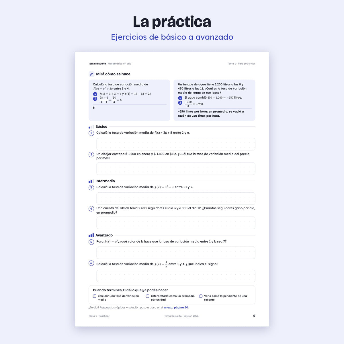 6to año (5to CABA) · Unidad 3: Derivadas