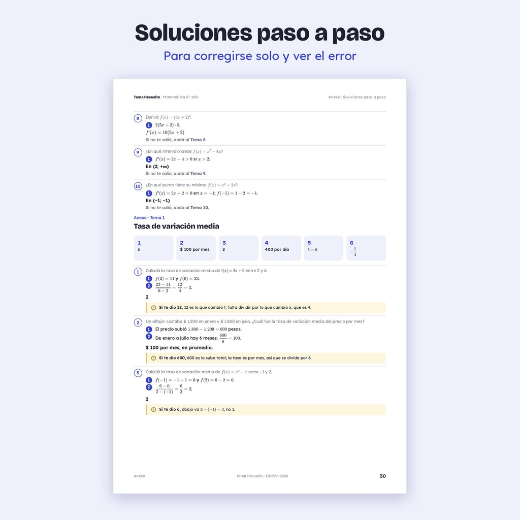 6to año (5to CABA) · Unidad 3: Derivadas