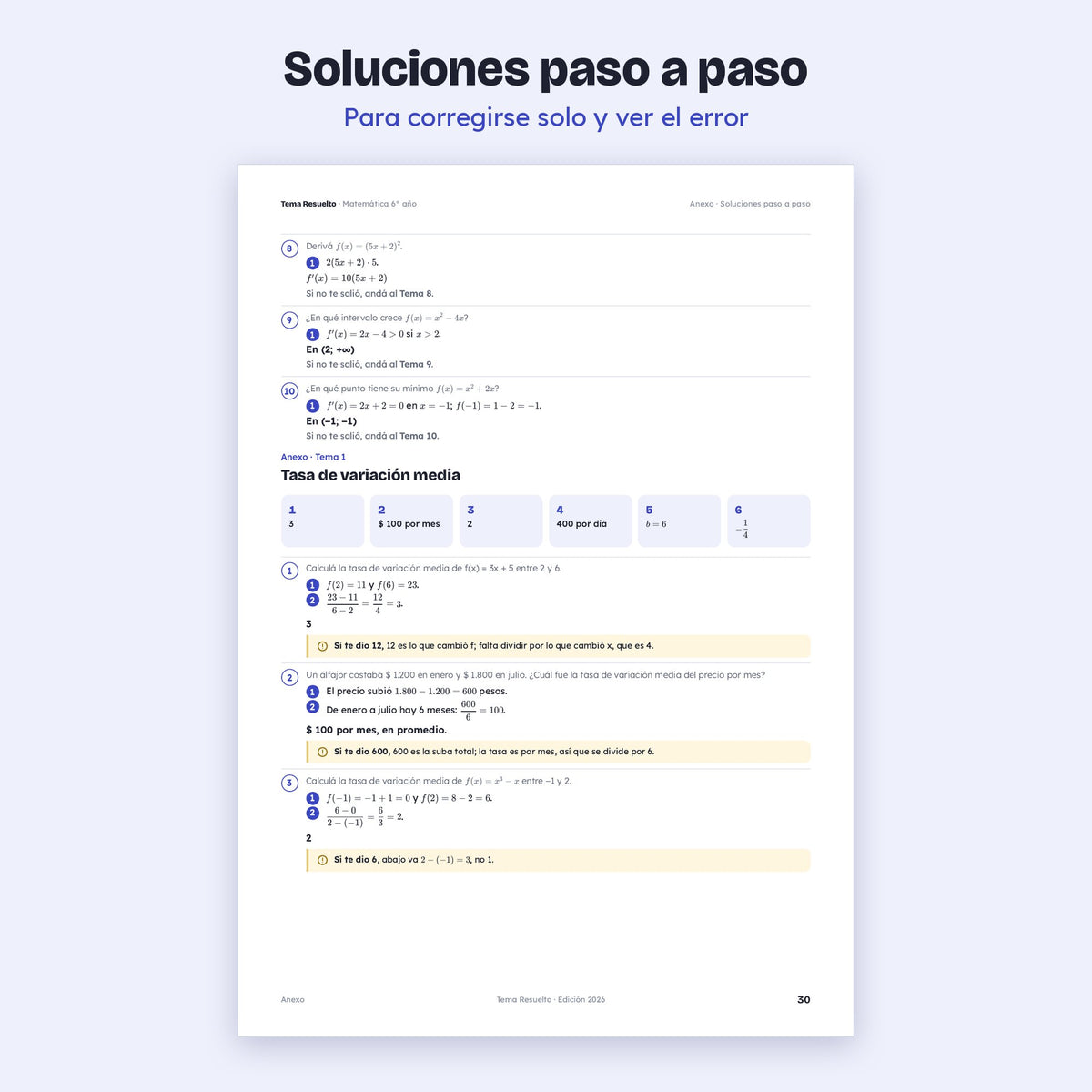 6to año (5to CABA) · Unidad 3: Derivadas