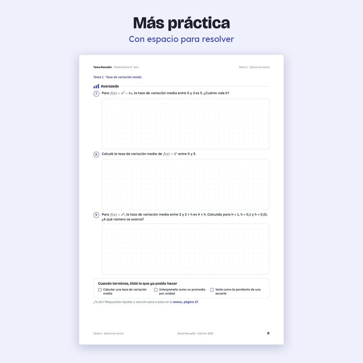 6to año (5to CABA) · Unidad 3: Ejercicios extra