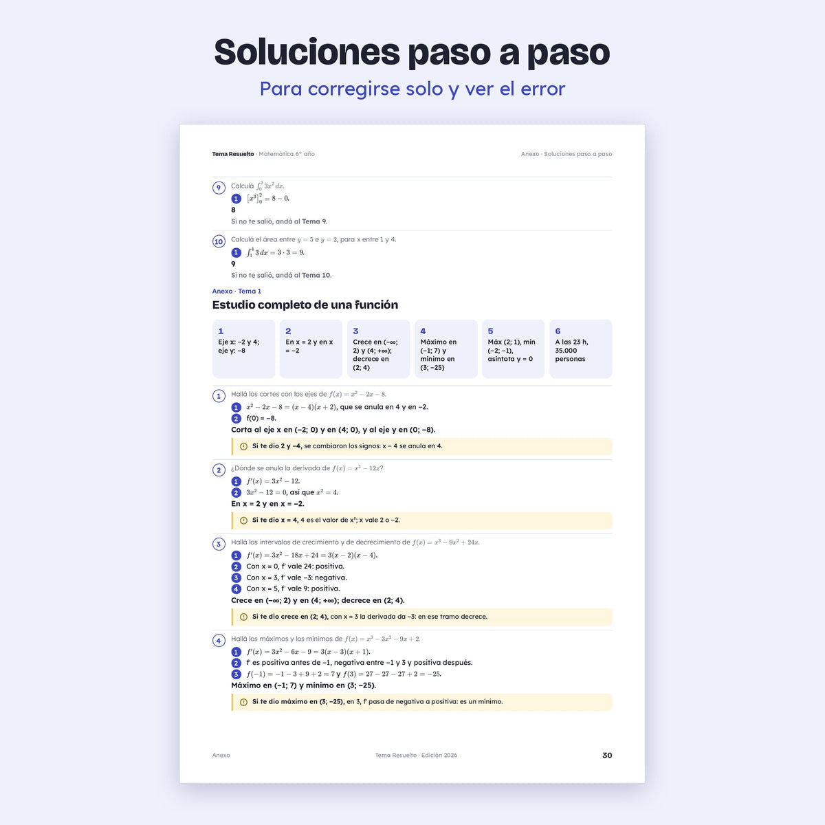 6to año (5to CABA) · Unidad 4: Estudio de funciones e integrales