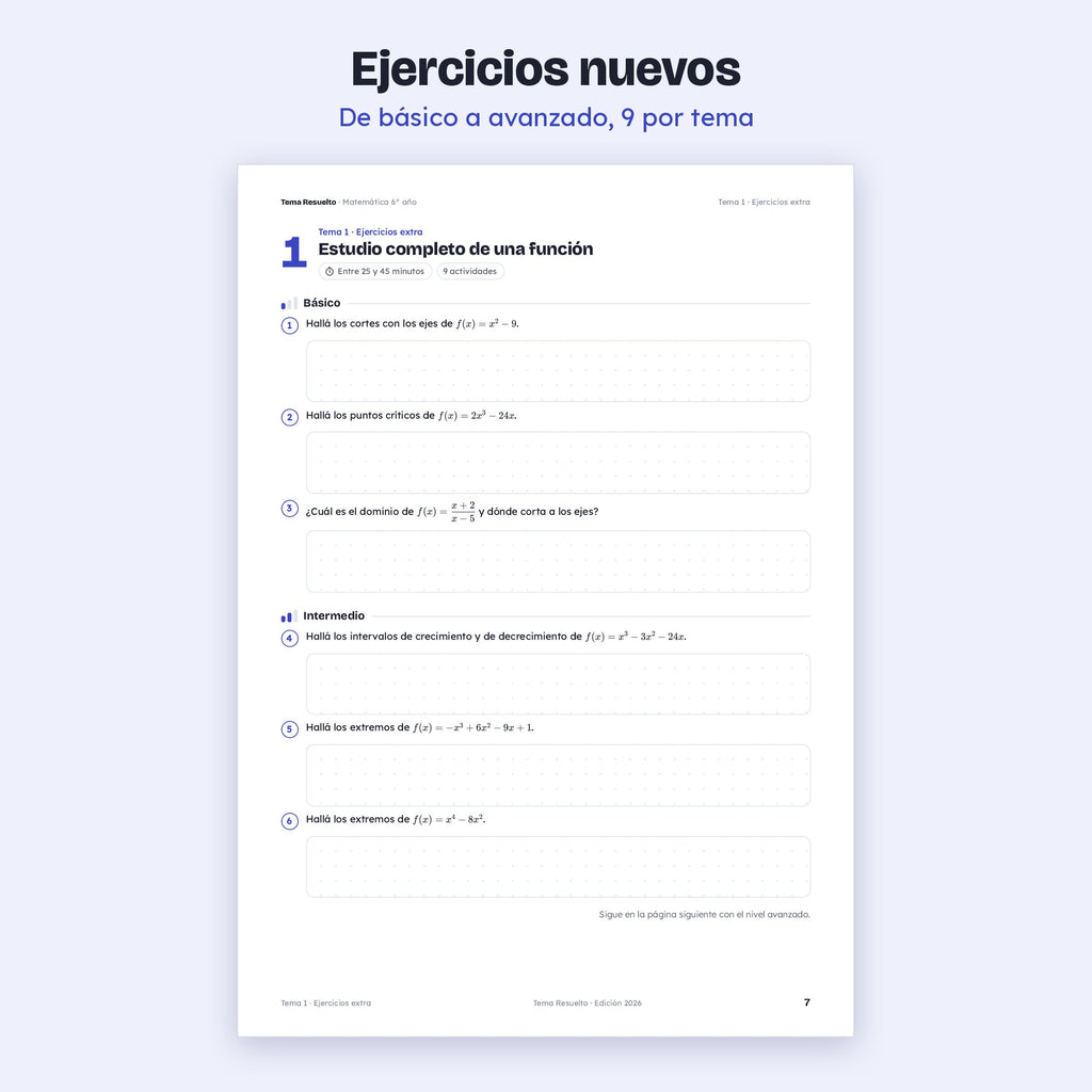 6to año (5to CABA) · Unidad 4: Ejercicios extra