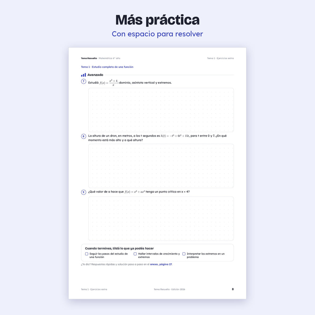 6to año (5to CABA) · Unidad 4: Ejercicios extra