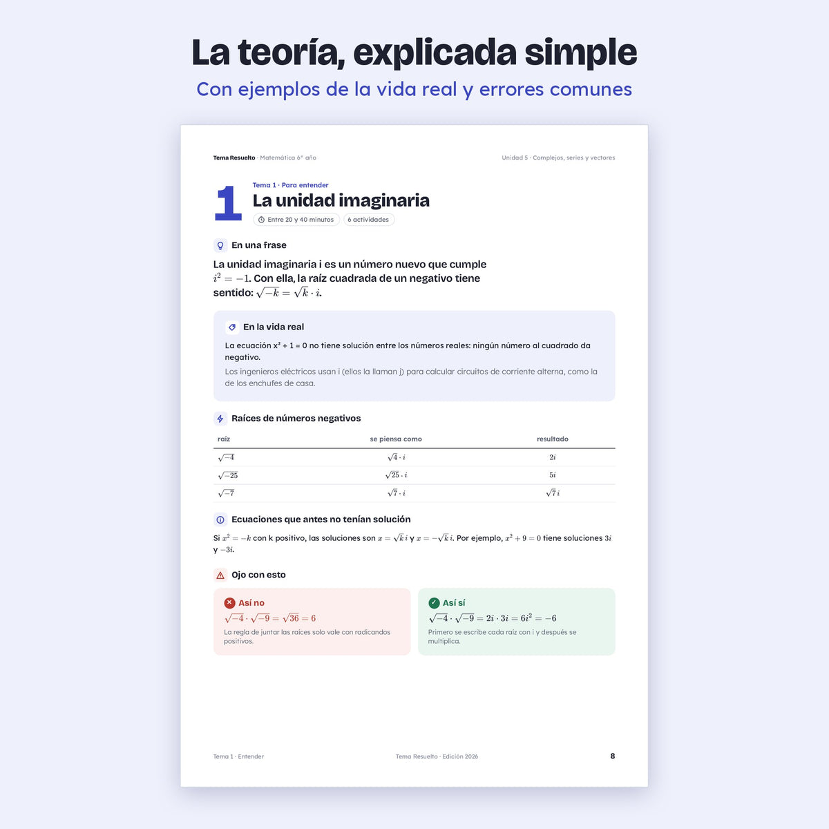 6to año (5to CABA) · Unidad 5: Complejos y vectores