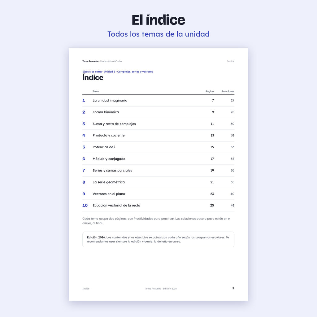 6to año (5to CABA) · Unidad 5: Ejercicios extra