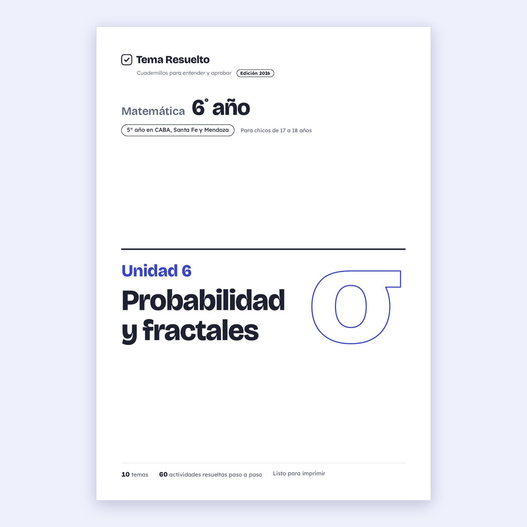 6to año (5to CABA) · Unidad 6: Probabilidad