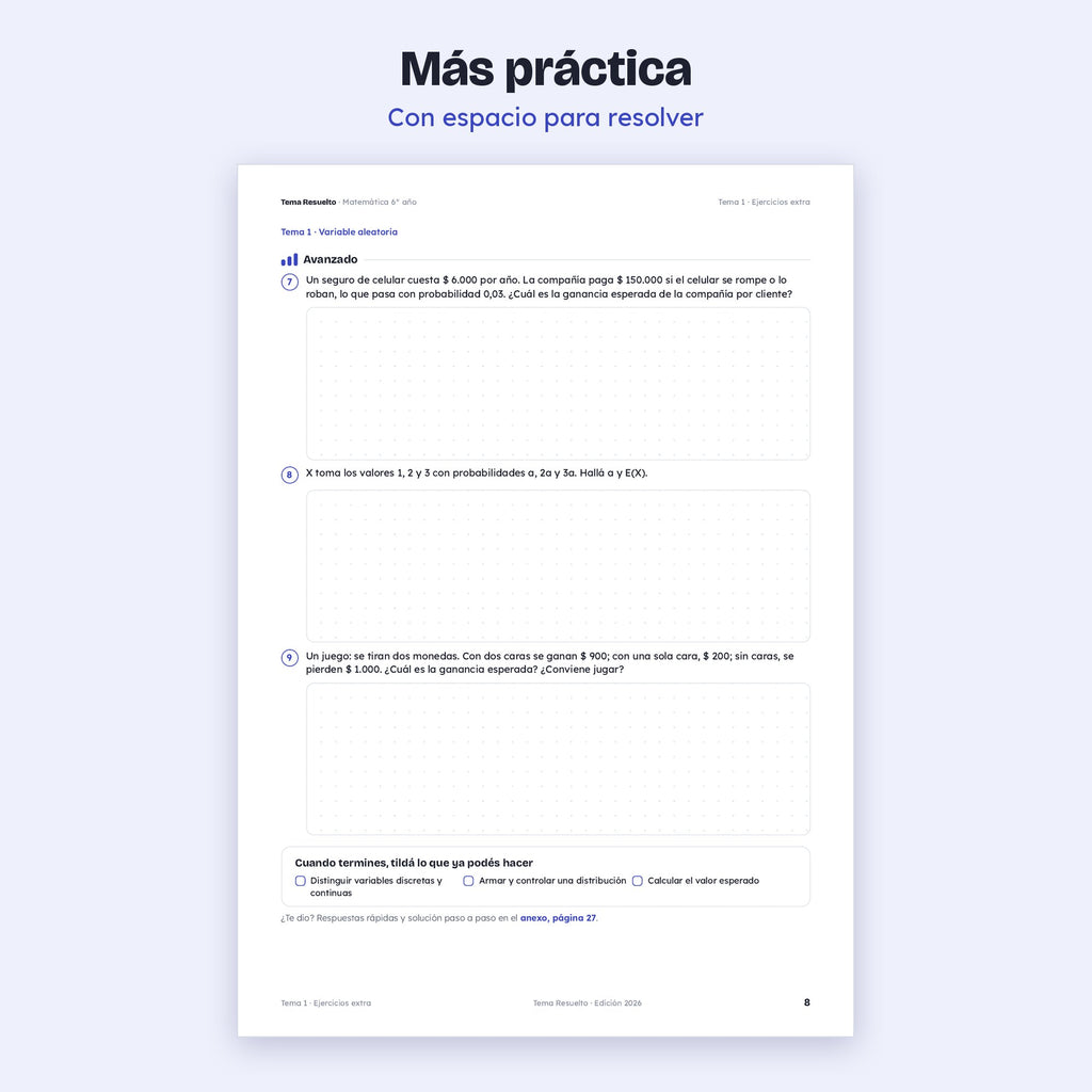 6to año (5to CABA) · Unidad 6: Ejercicios extra