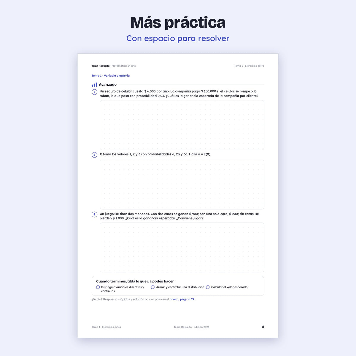 6to año (5to CABA) · Unidad 6: Ejercicios extra
