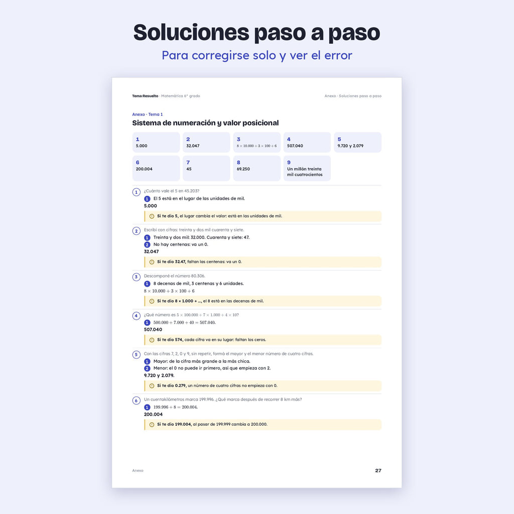 6to grado · Ejercicios extra del año – Soluciones paso a paso