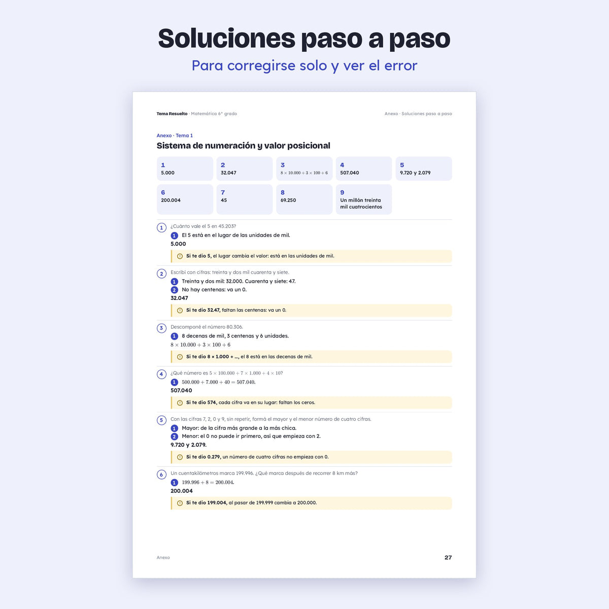 6to grado · Ejercicios extra del año – Soluciones paso a paso