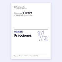 6to grado · Unidad 2: Fracciones – Portada