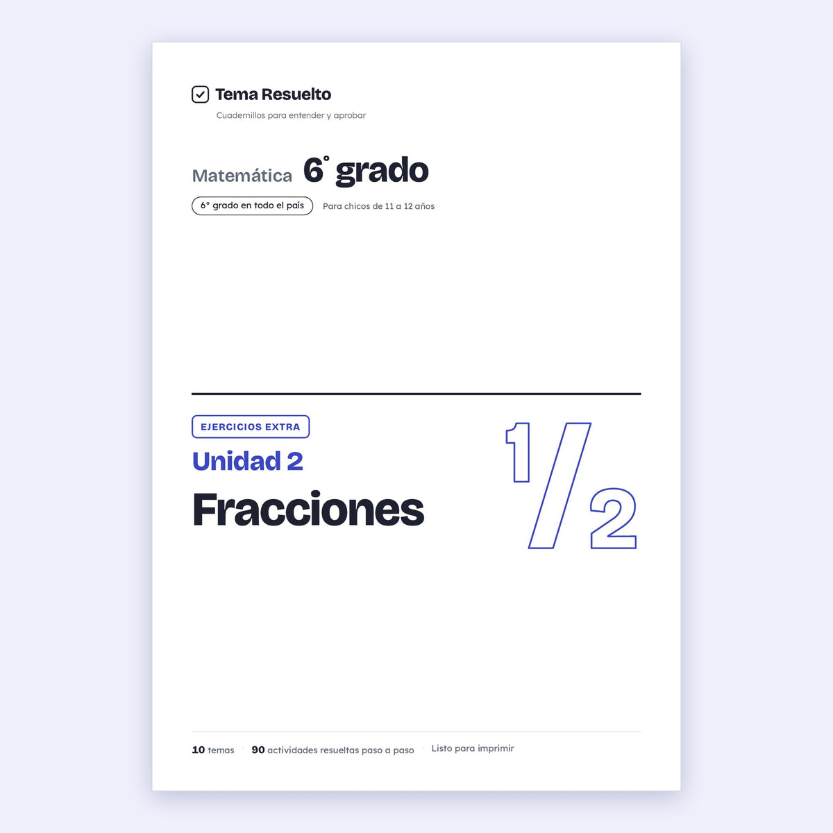 6to grado · Unidad 2: Ejercicios extra – Portada