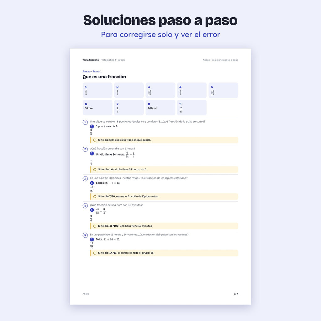 6to grado · Unidad 2: Ejercicios extra – Soluciones paso a paso