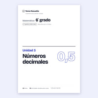 6to grado · Unidad 3: Decimales – Portada