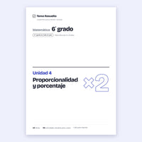 6to grado · Unidad 4: Proporcionalidad – Portada
