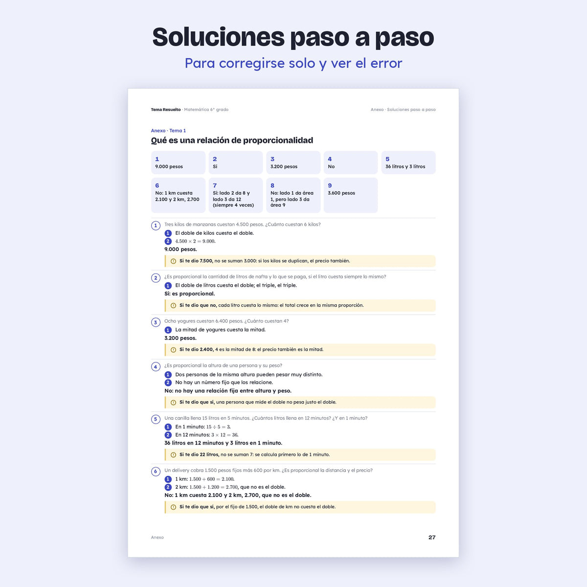 6to grado · Unidad 4: Ejercicios extra – Soluciones paso a paso