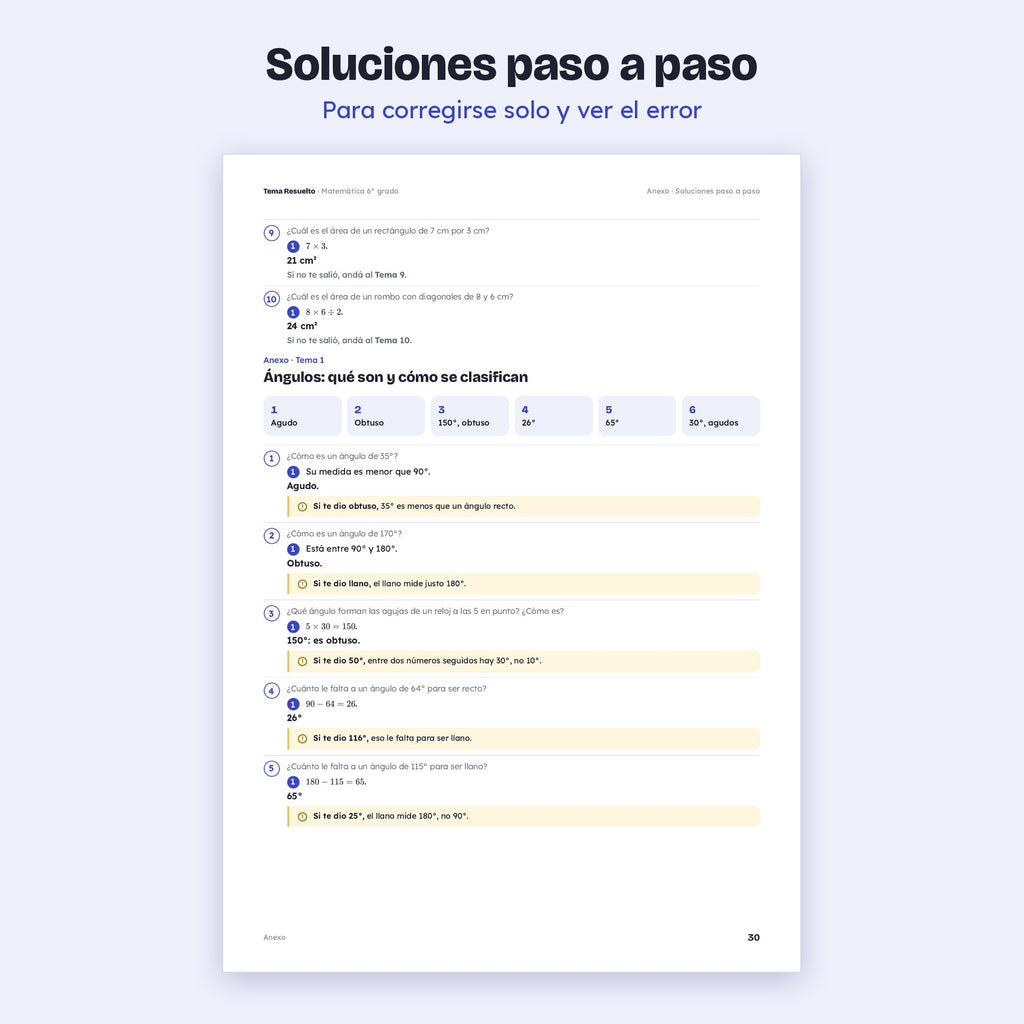 6to grado · Unidad 5: Geometría – Soluciones paso a paso