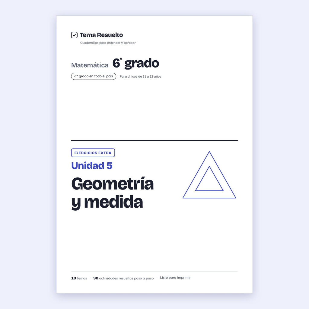 6to grado · Unidad 5: Ejercicios extra – Portada