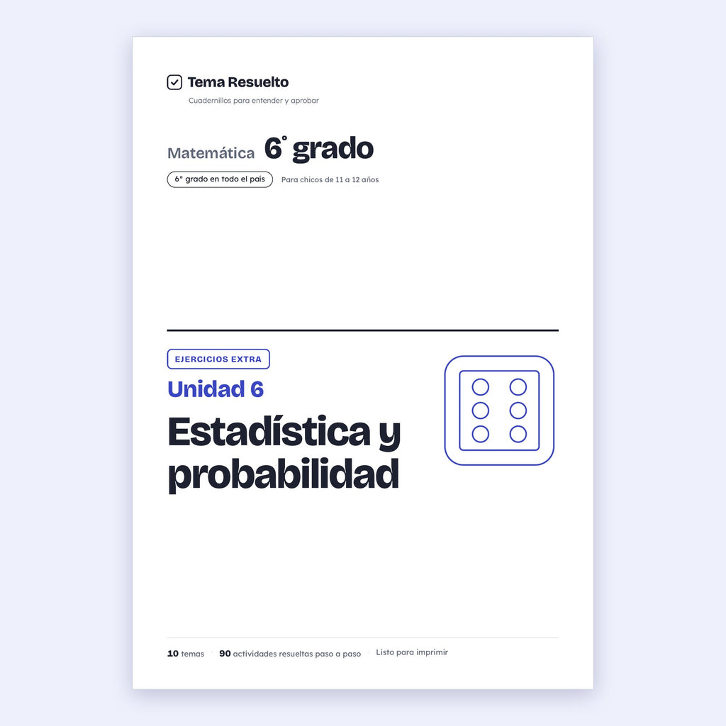 6to grado · Unidad 6: Ejercicios extra – Portada