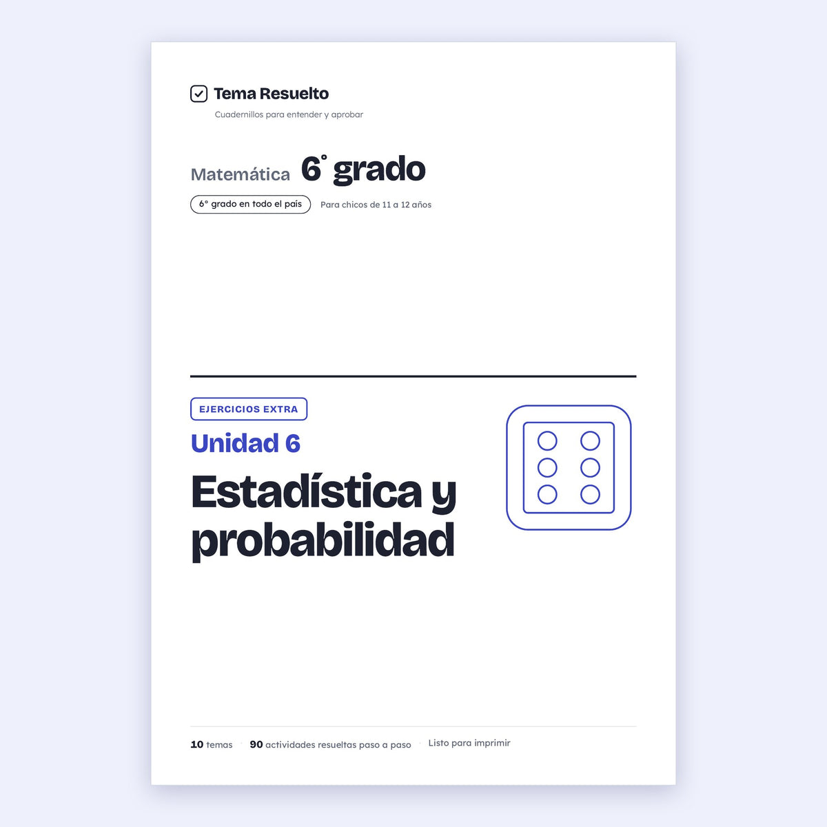 6to grado · Unidad 6: Ejercicios extra – Portada